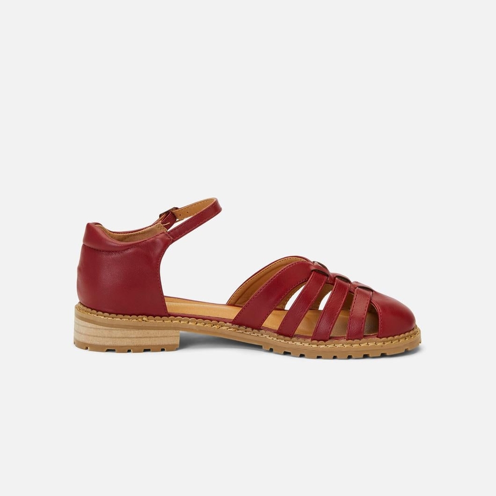 Princess Highway Red Sandals with Woven Straps